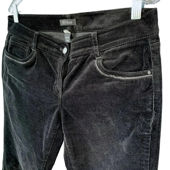 White House Black Market Sleek Bootcut Corduroy Pants Stretchy Size 10R Black - Picture 8 of 16